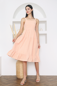 Miu Cotton Midi Dress Dust Pink