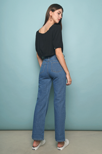 Mudan Cropped Top Black