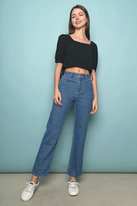 Mudan Cropped Top Black