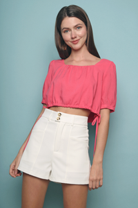 Mudan Cropped Top Pink