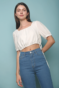 Mudan Cropped Top White