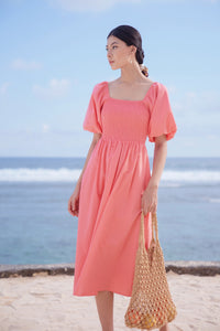Tezza Linen Maxi Dress Pink (Restock)