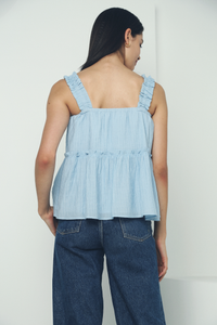 Rollie Textured Babydoll Blue