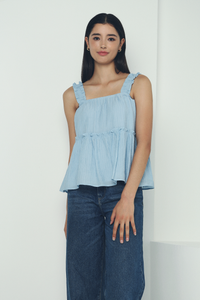 Rollie Textured Babydoll Blue