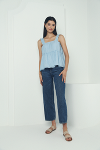 Rollie Textured Babydoll Blue