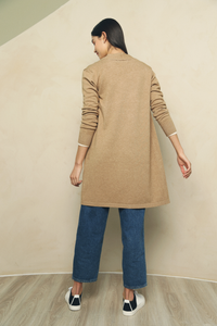 Serra Long Knit Cardigan Brown (Restock)