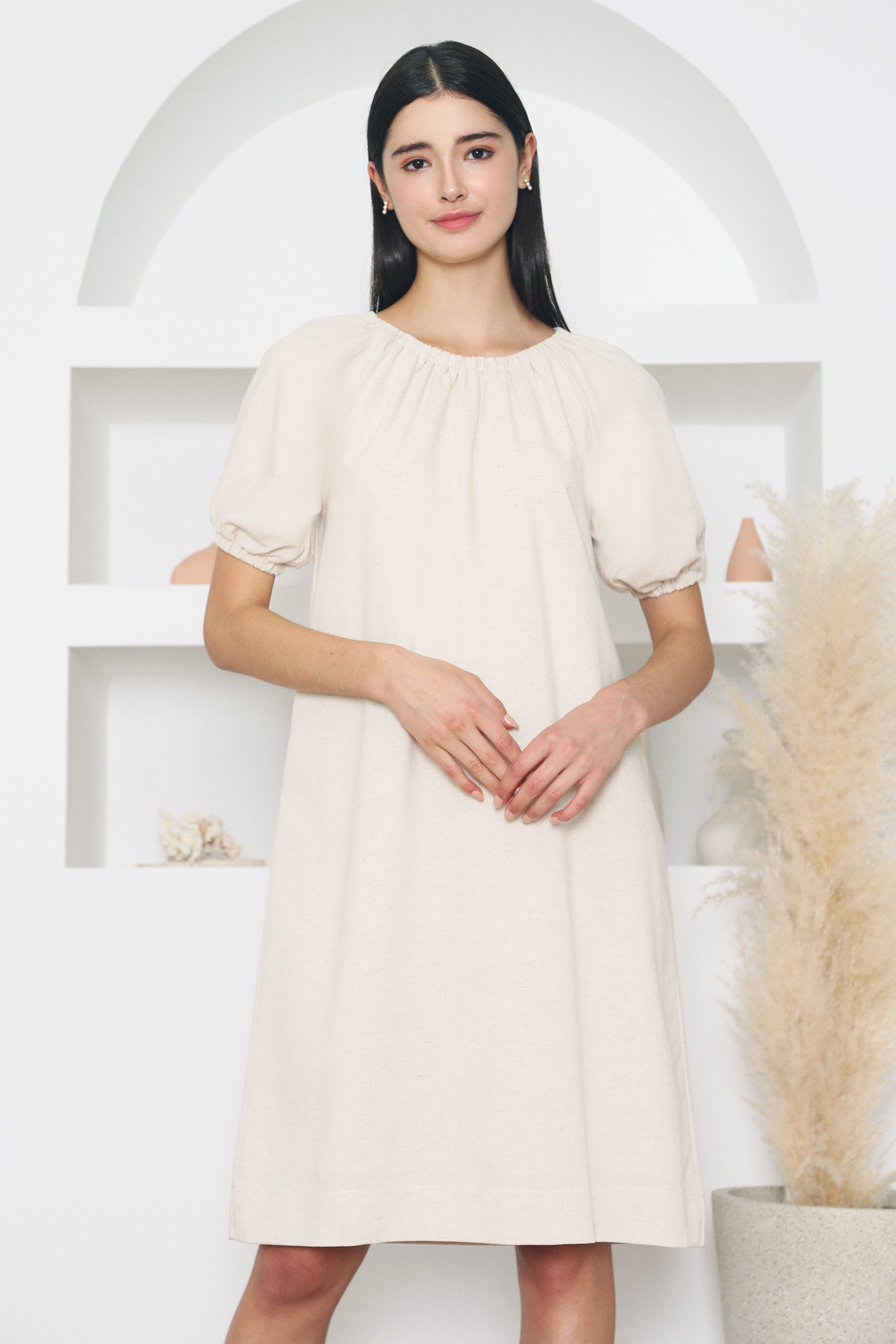Vendi Multiway Linen Dress Malt