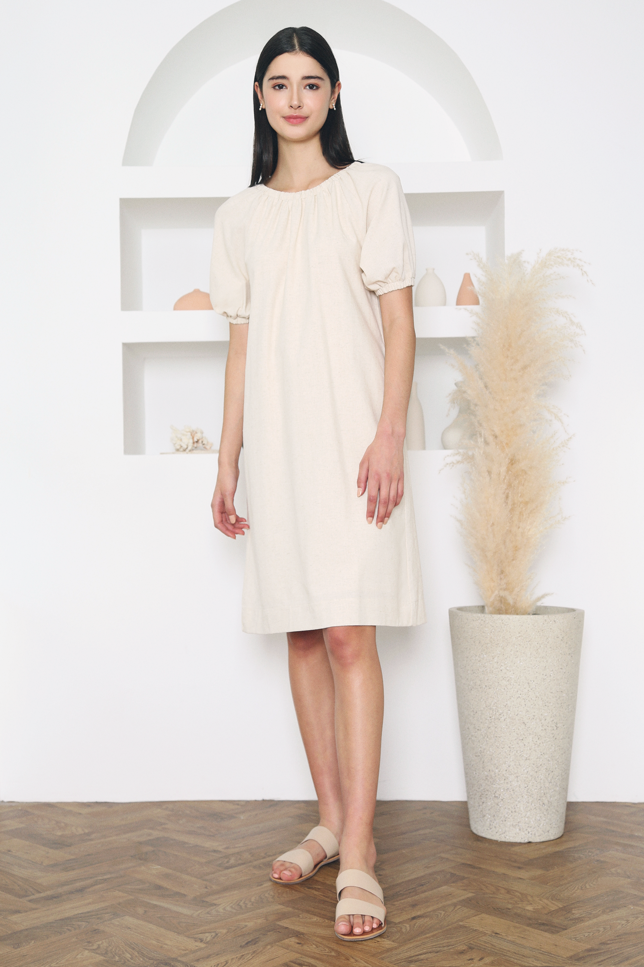 Vendi Multiway Linen Dress Malt