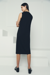 Via Muscle Tee Dress Black (Restock)