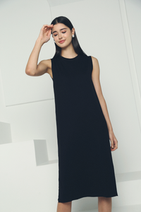 Via Muscle Tee Dress Black (Restock)