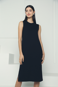 Via Muscle Tee Dress Black (Restock)