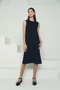 Via Muscle Tee Dress Black (Restock)