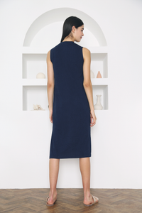 Via Muscle Tee Dress Navy (Restock)