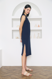 Via Muscle Tee Dress Navy (Restock)