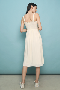 Vion Smocked Babydoll Dress Malt