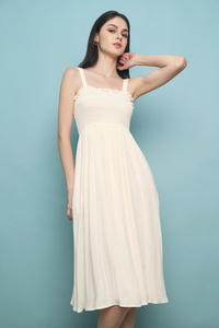 Vion Smocked Babydoll Dress Malt