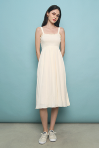 Vion Smocked Babydoll Dress Malt