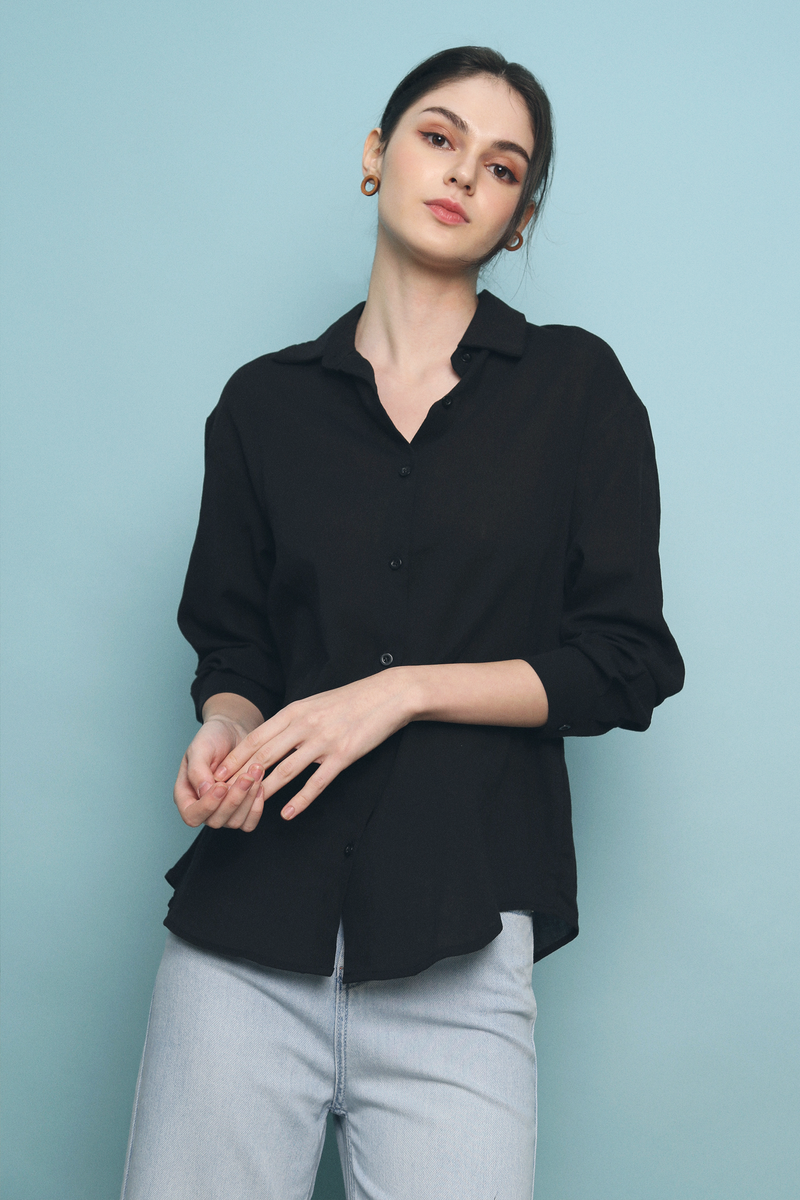 Westie Soft Cotton Shirt Black