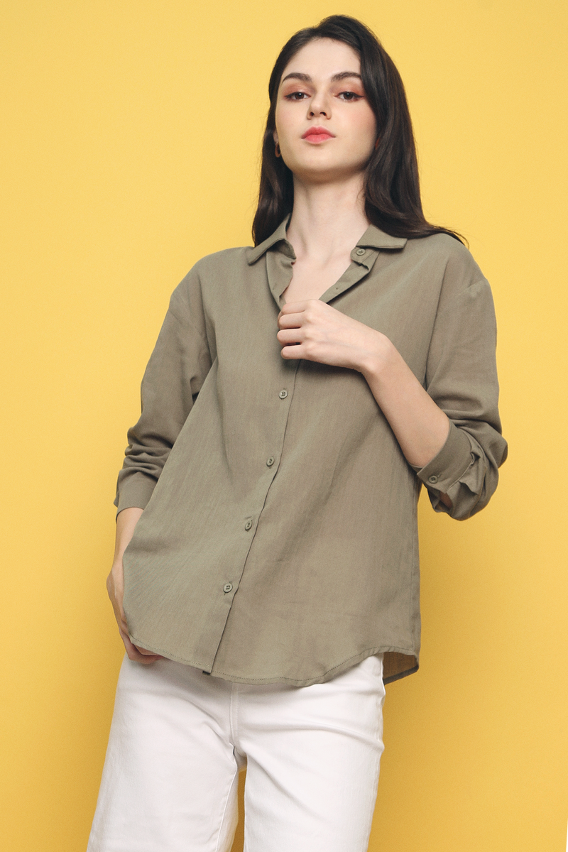 Westie Soft Cotton Shirt Olive