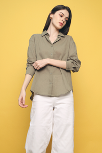 Westie Soft Cotton Shirt Olive