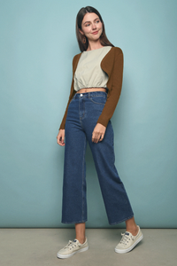 Yoona Cropped Cardigan Caramel