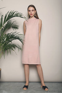 Reynold Slit Knit Dress Pink (Restock)