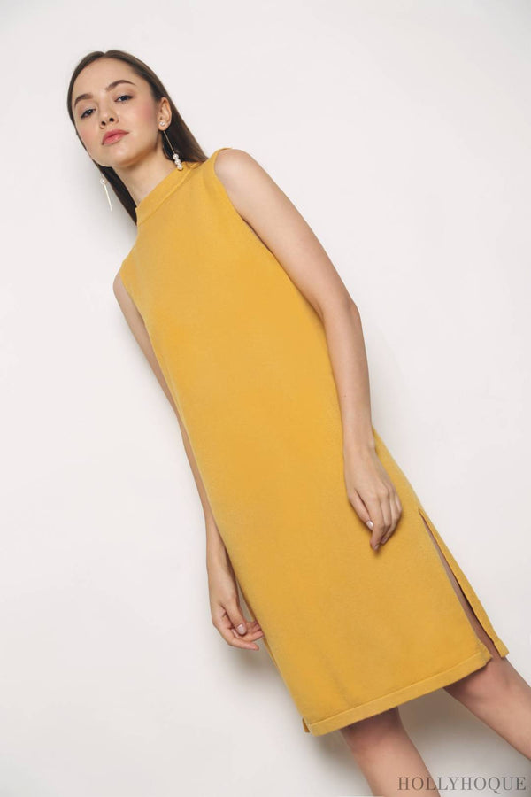 Reynold Slit Knit Dress Sunshine